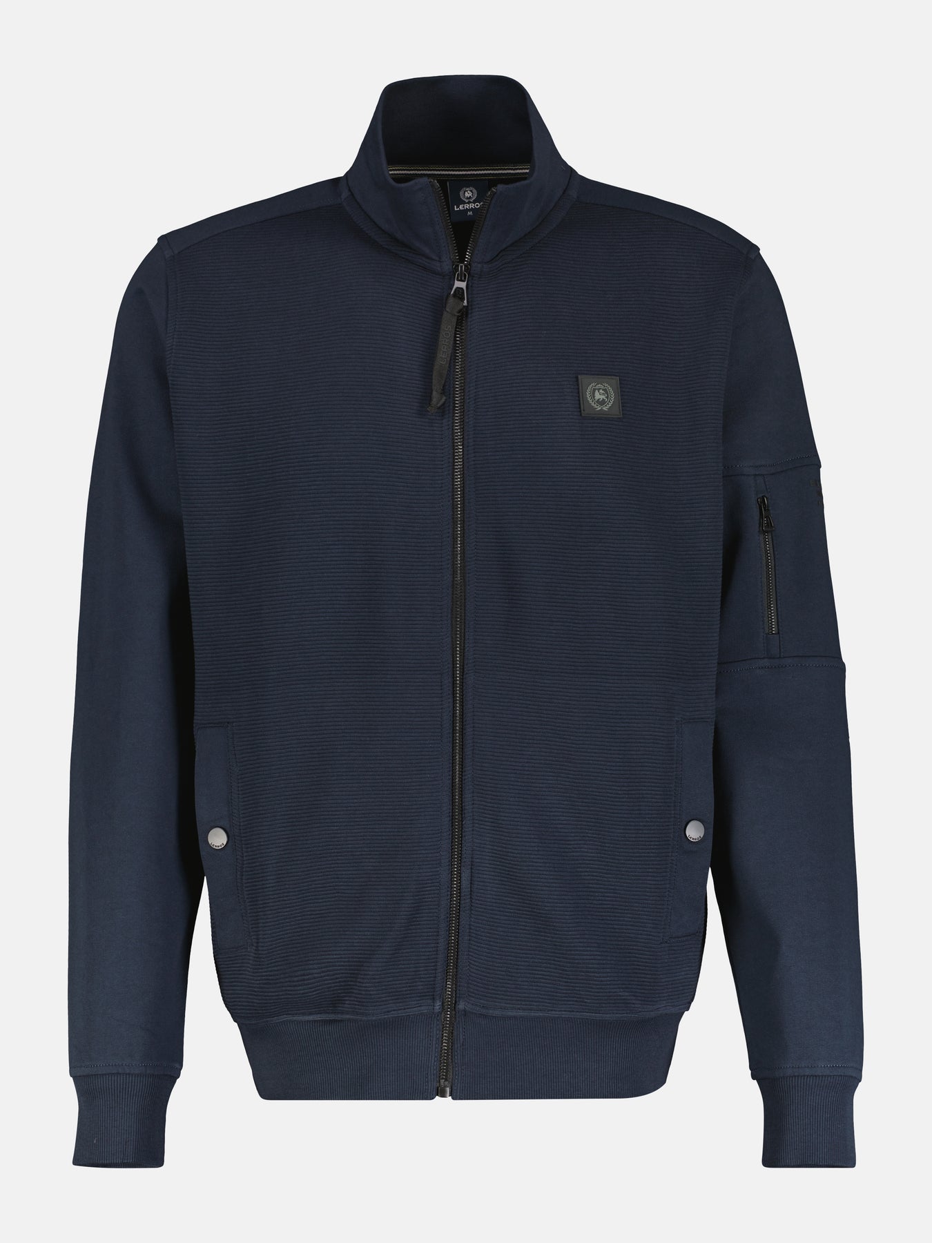 Herren Sweatjacke in Struktur-Baumwollqualität