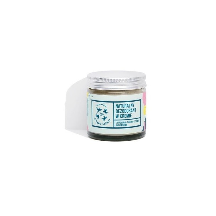 Mydlarnia Cztery Szpaki Natural Citrus Kruiden Deodorant Crème met Diatomeeënaarde 60 ml