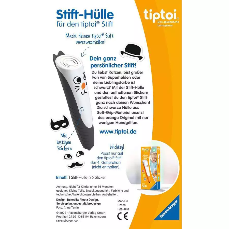Ravensburger tiptoi® Stift-Hülle zum Wechseln in Schwarz bunt
