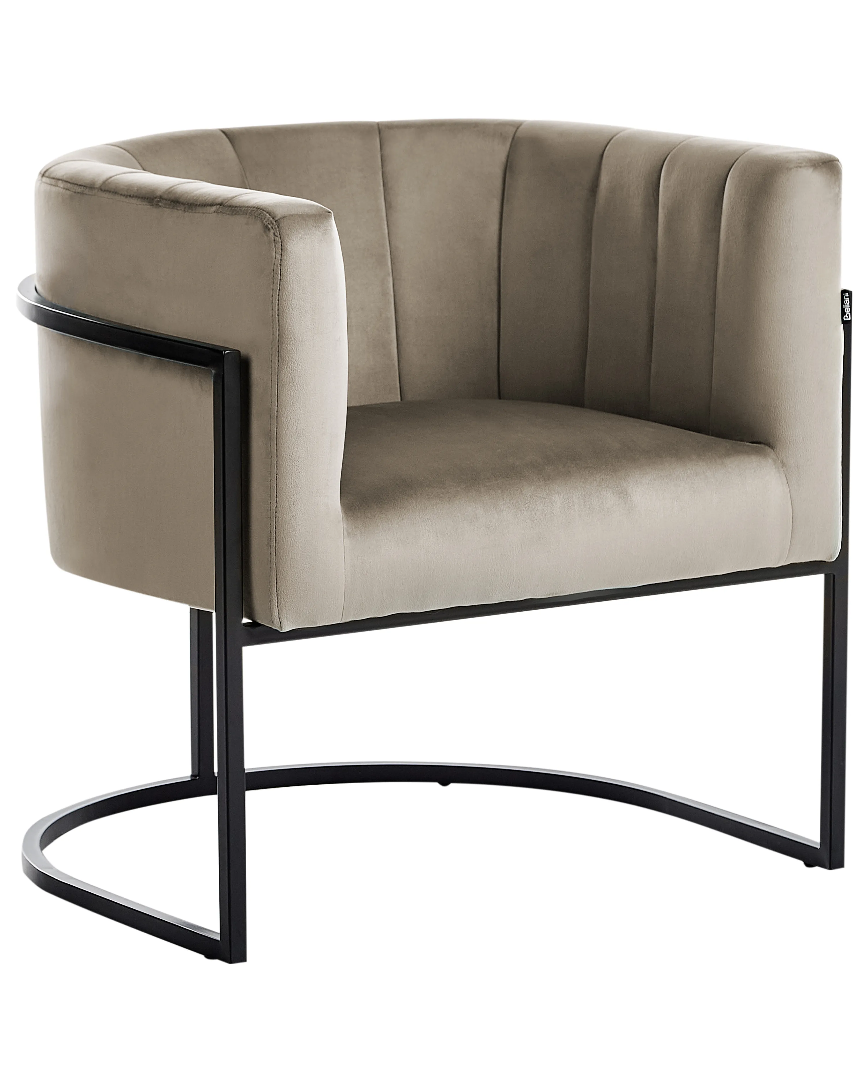 Fauteuil LARVIK II Fluweel Taupe