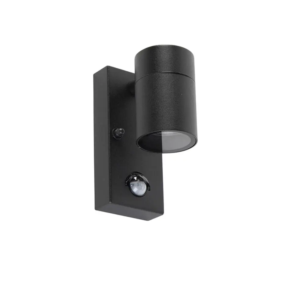 Qazqa buitenlampen met sensor solo zwart gu10