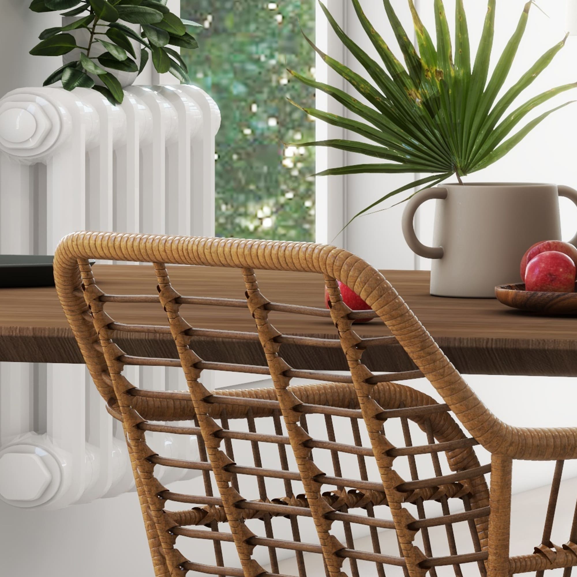 HOMCOM Küchenstuhl mit Armlehne braun 56L x 60B x 79H cm