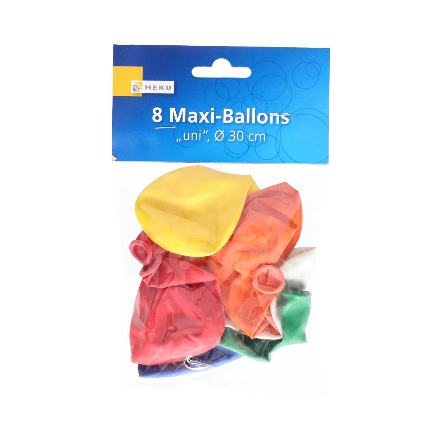 Heku Maxi-Luftballons bunt Ø 30 cm 8er