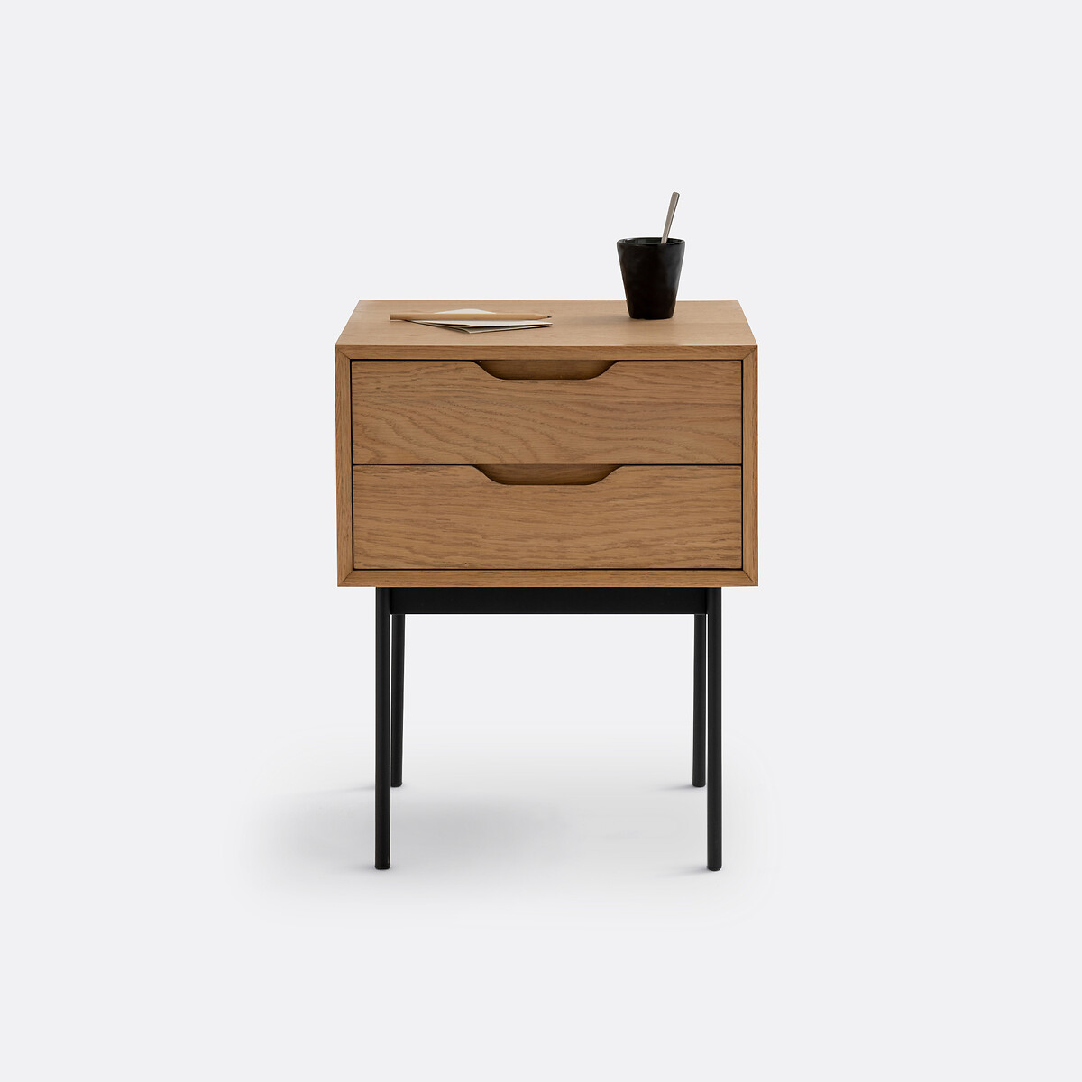 LA REDOUTE INTERIEURS<br>Mesa de cabeceira com 2 gavetas, Noyeto