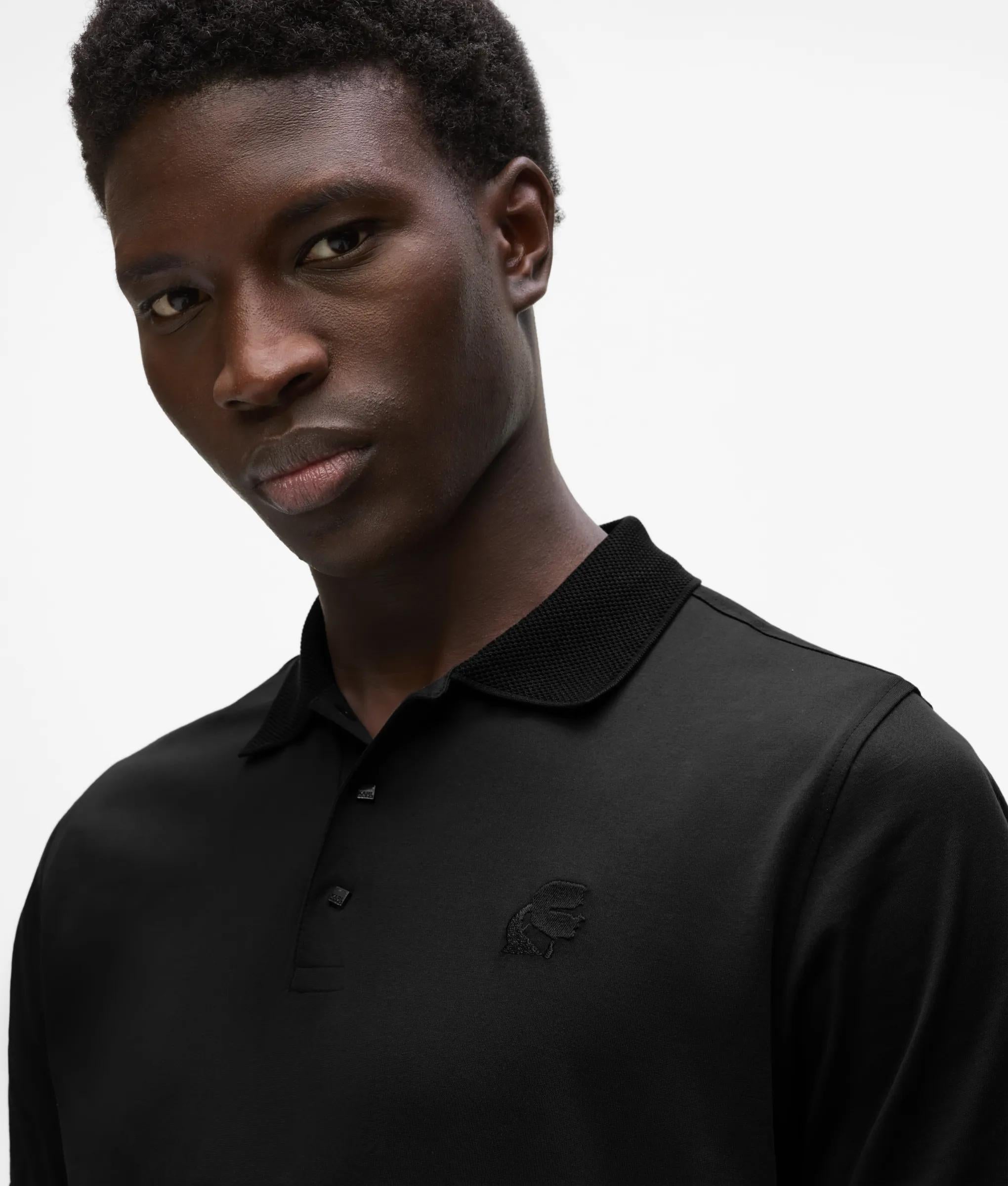 Vierkante knop polo shirt