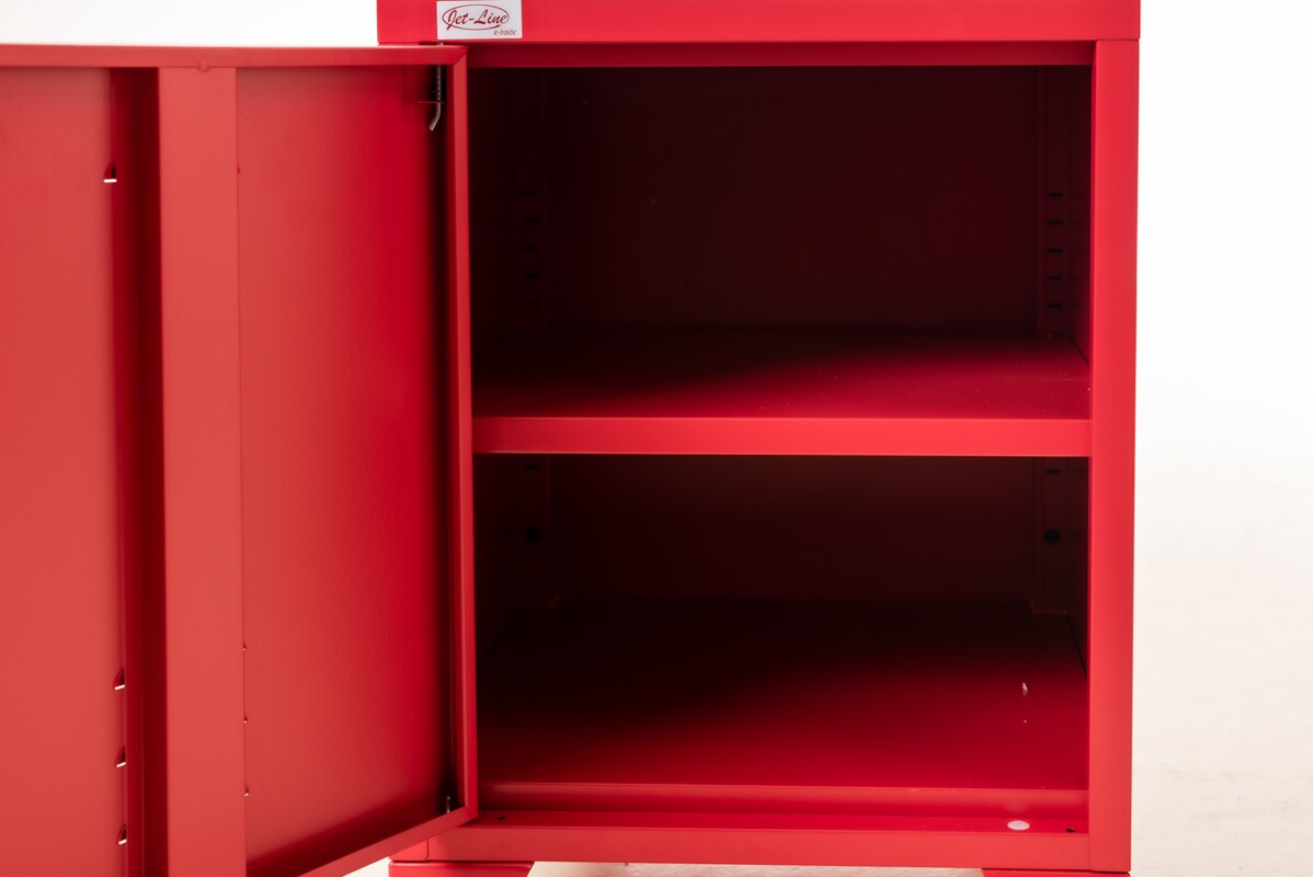 Jet-Line Aktenschrank Industrieschrank Büroschrank Metallschrank MINSKOW Spind rot Jet-Line