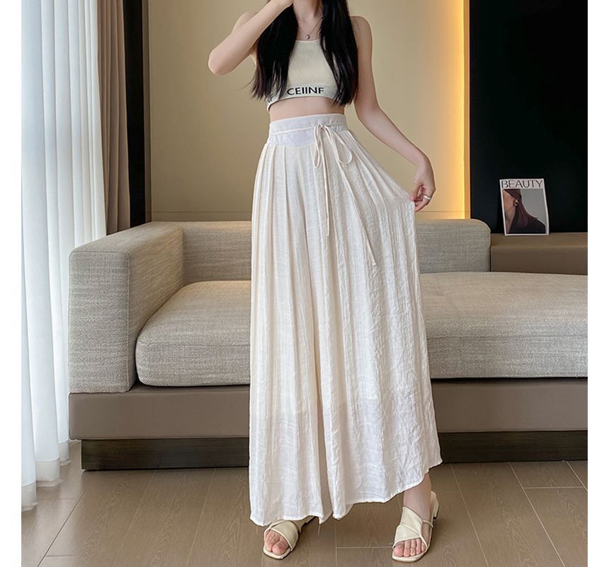 Everose - High Rise Plain Cropped Wide Leg Broek