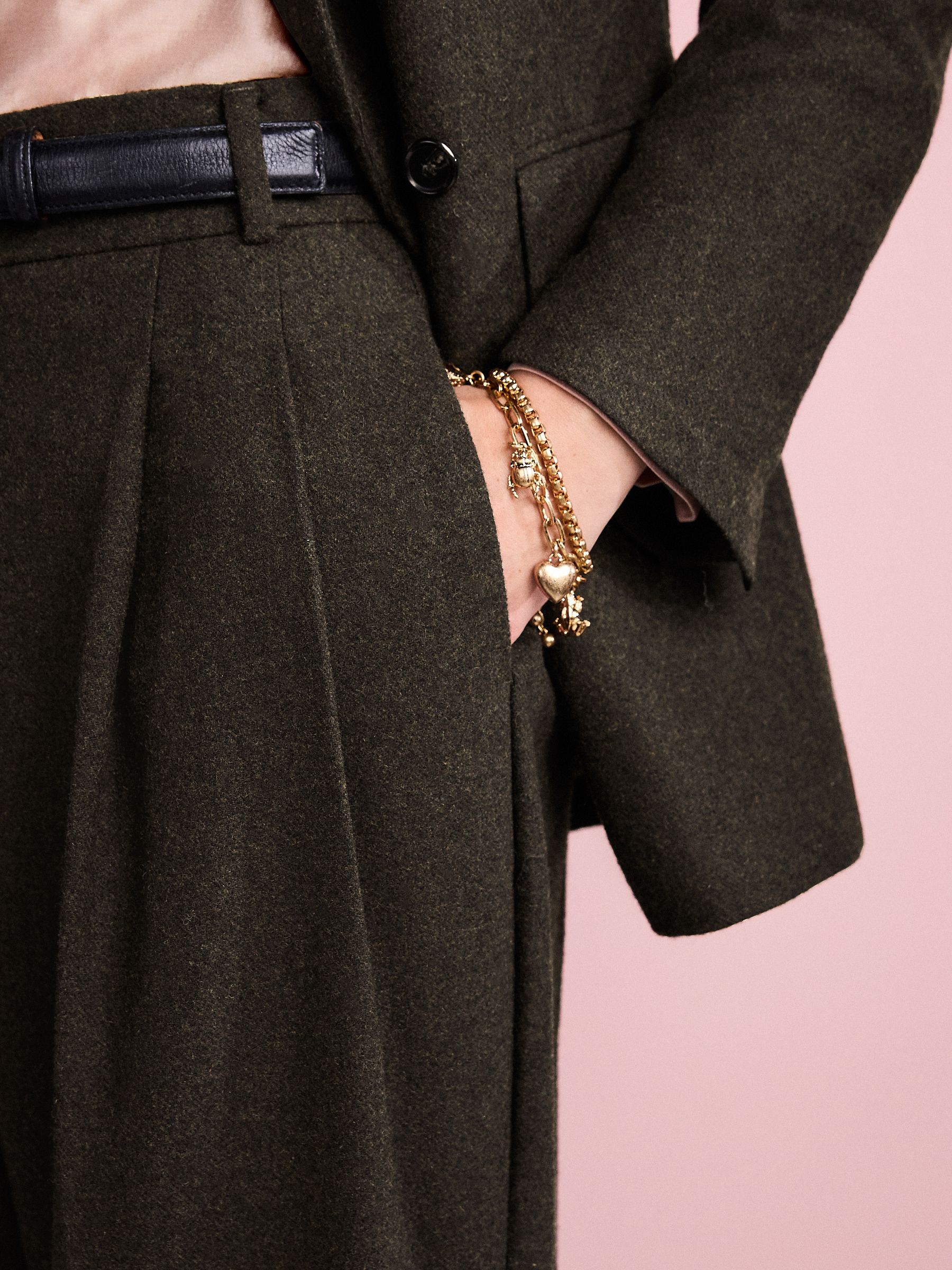 Groen - Tabitha Simmons X Next Wool Blend Wide Leg Trousers