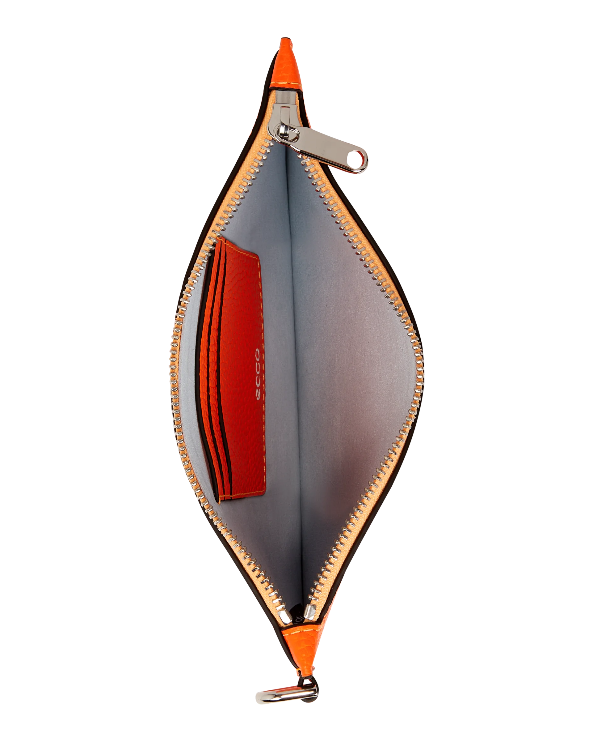 ECCO Wristlet Kleine Umhängetasche aus Leder Orange 14X23X1 cm