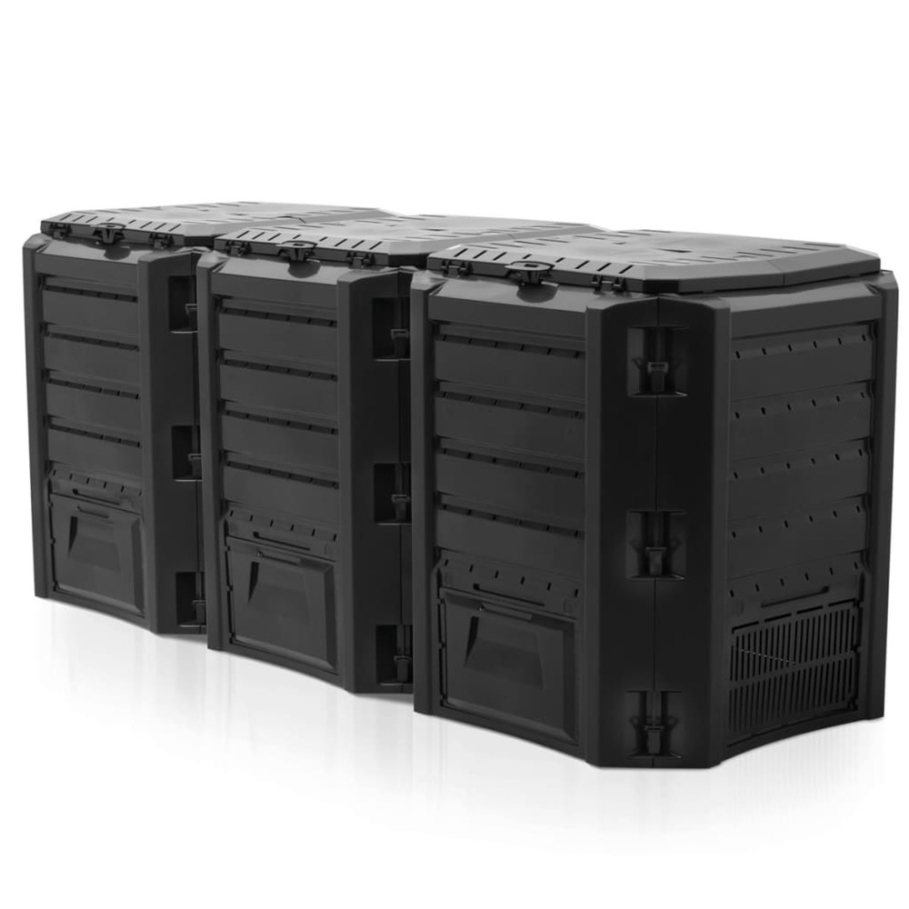 Bac à compost noir 1200 l