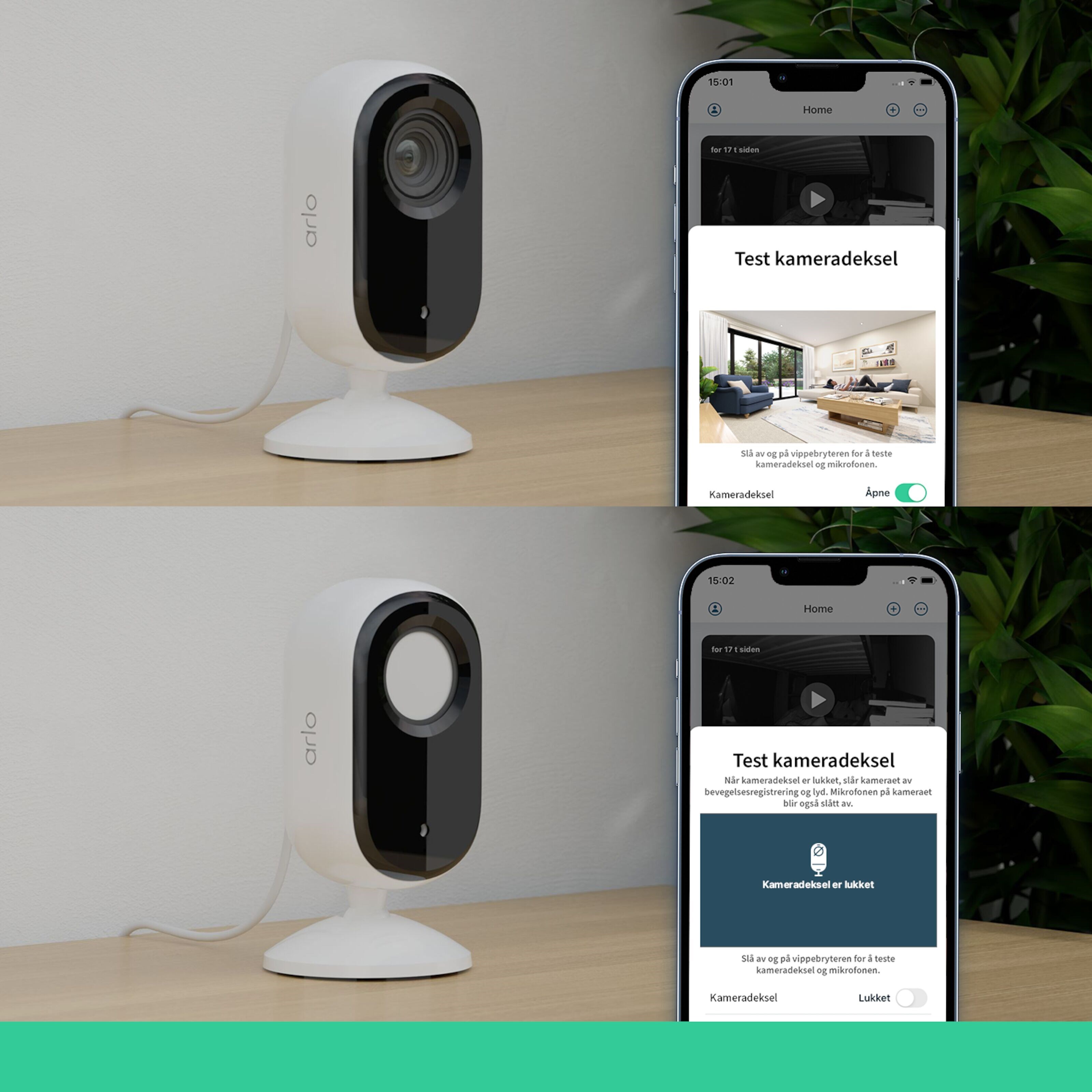 Arlo Essential 2K Innendørskamera 2-pk.