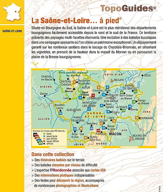 FFRP - D071 LA SAONE ET LOIRE A PIED FFRP