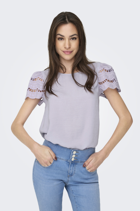 Jacqueline de Yong paarse dames t-shirt