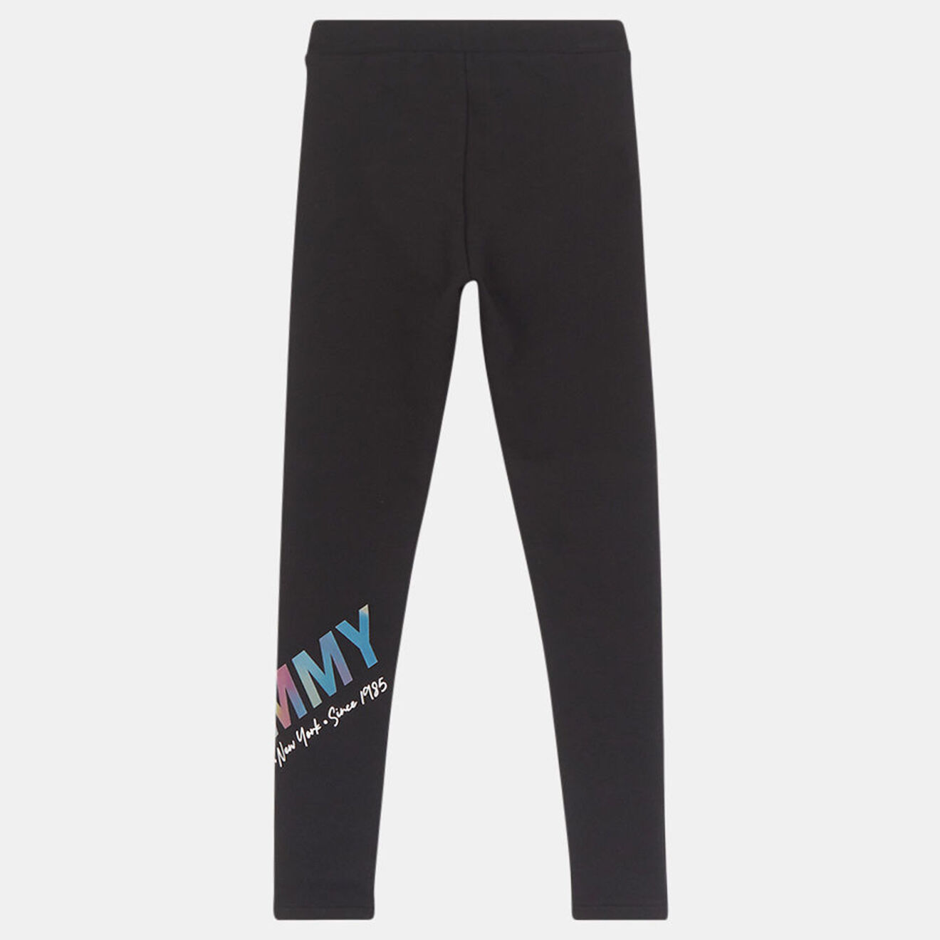 Tommy Hilfiger Legging en Coton à Logo drapeau noir