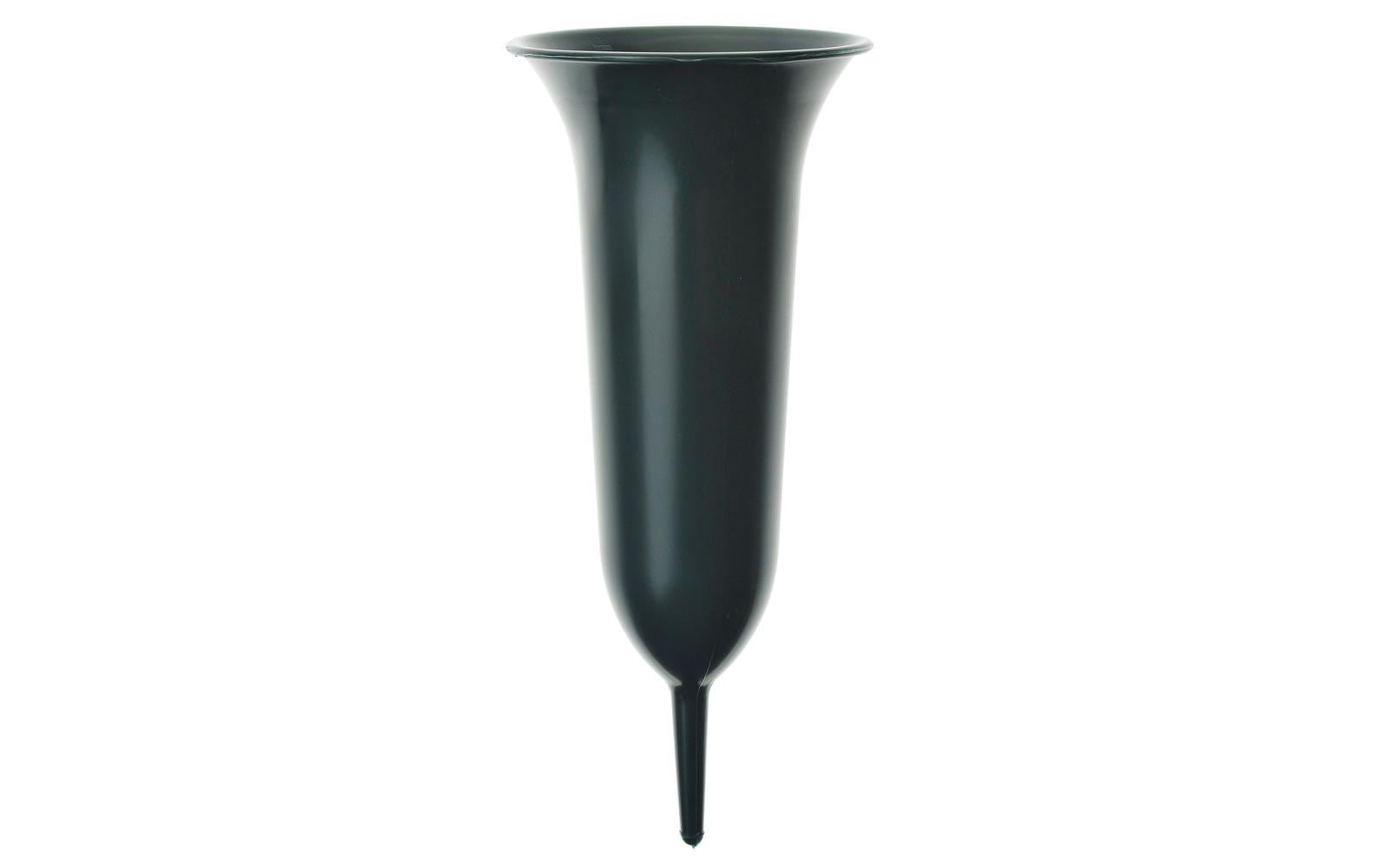 Grabvase Trompus, 31 cm DunkelgrünFrostsichere Grabvase
