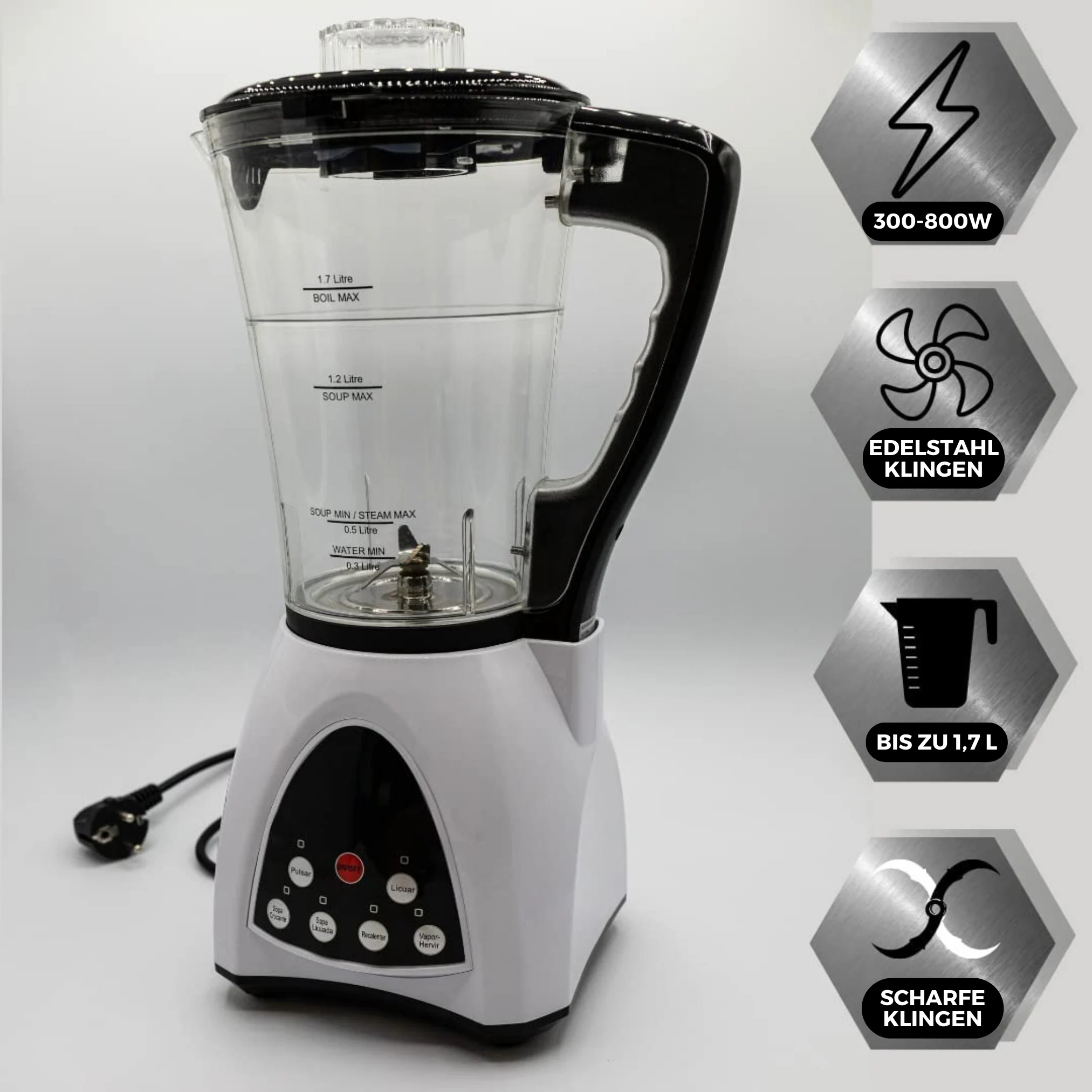 Best Direct® Standmixer mit Kochfunktion - Küchenmaschine Multi Robot