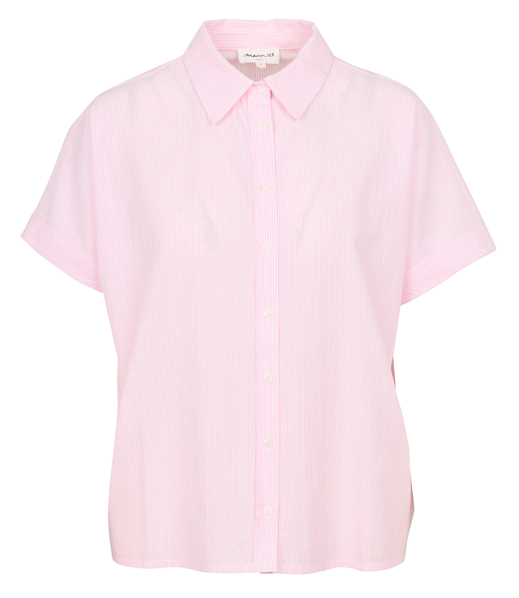 BRITNEY - Chemise col classiqueen coton | Rose