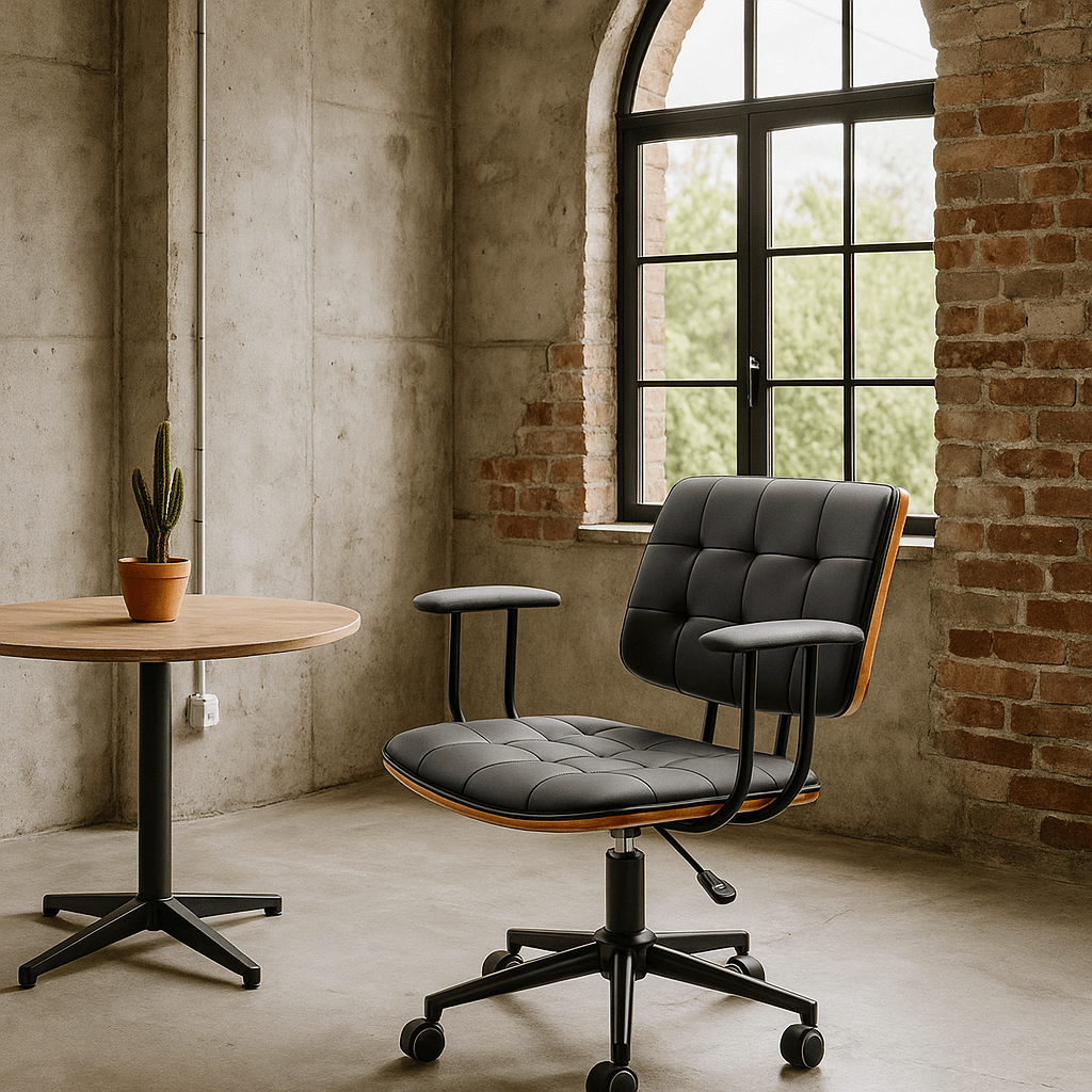 Draaibare Bureaustoel Nelly zwart Kare Design