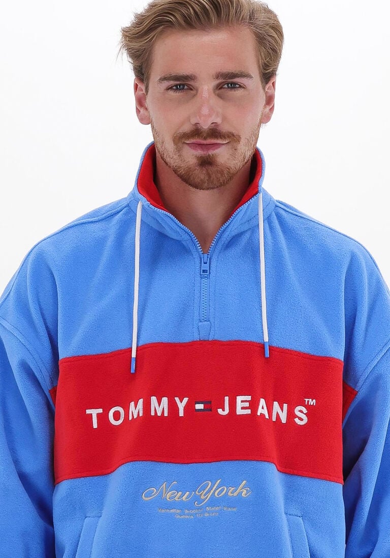 TOMMY JEANS blauwe tommy jeans sweater tjm archive polar mock neck