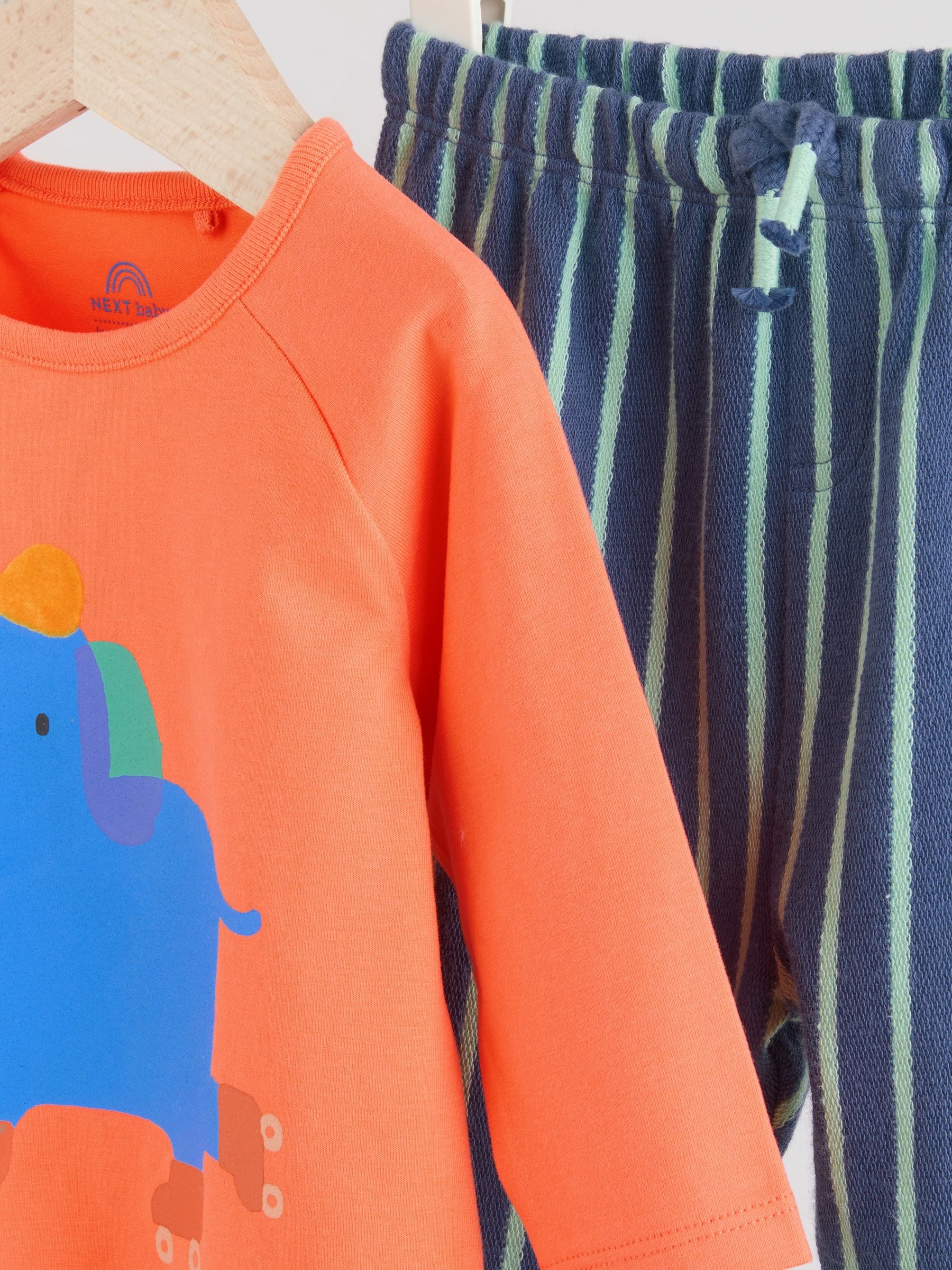 Felgekleurd met figuurtjes - Top en Leggings 2 -delige Babyset (0mnd-3jr)