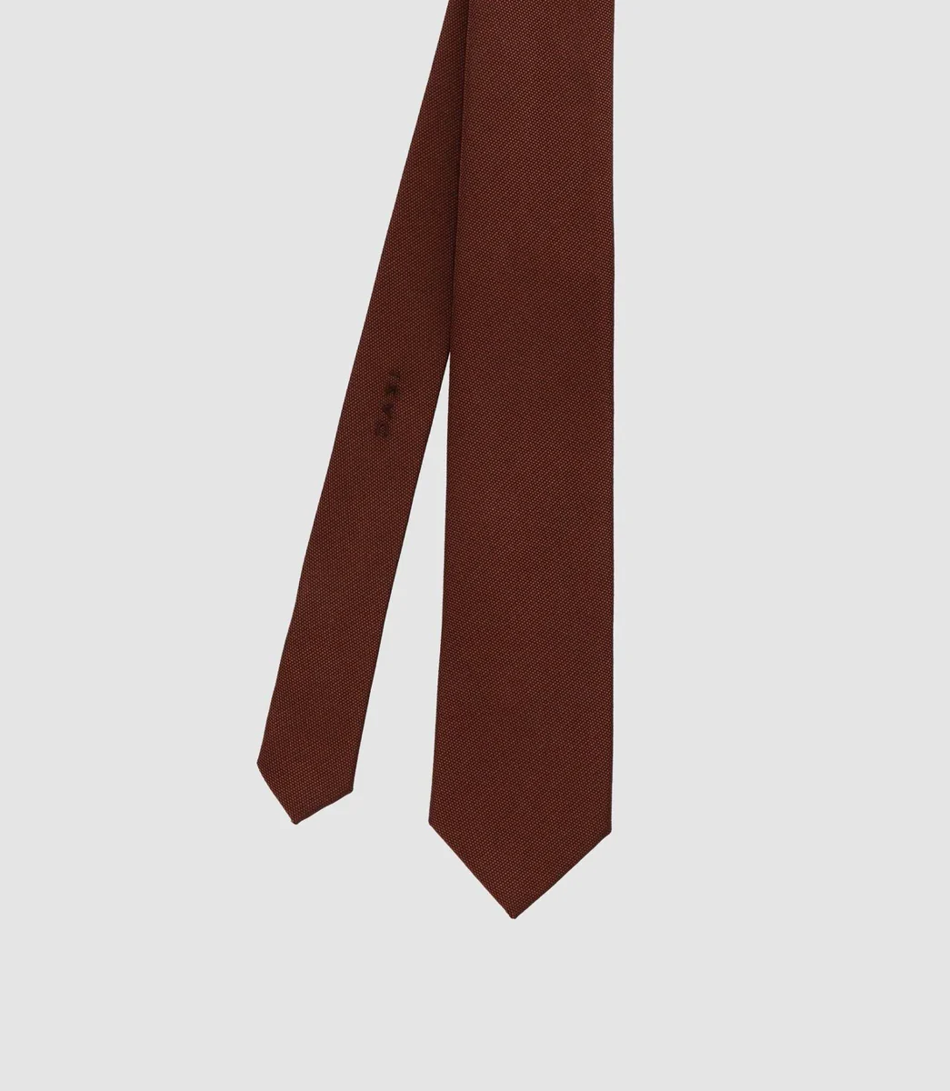Cravate 7 cm marron MARTINEB