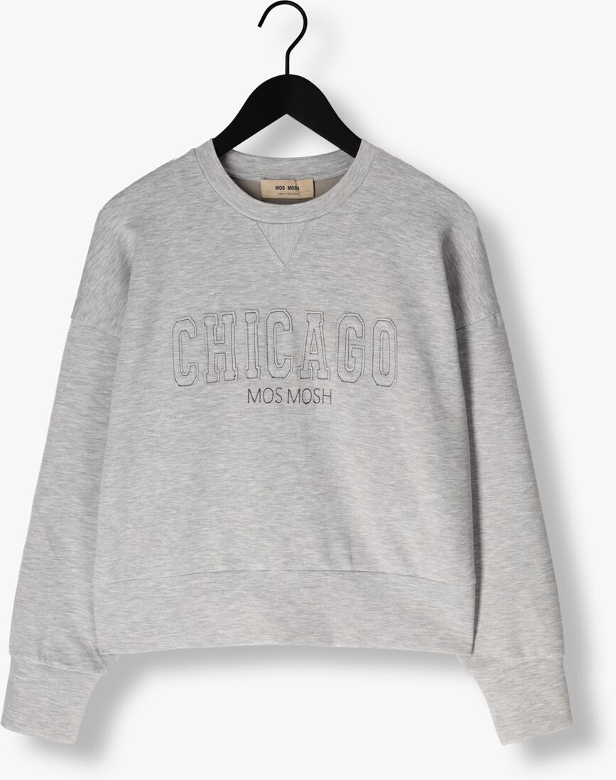 lichtgrijze mos mosh sweater mmrenzi o-ls sweatshirt