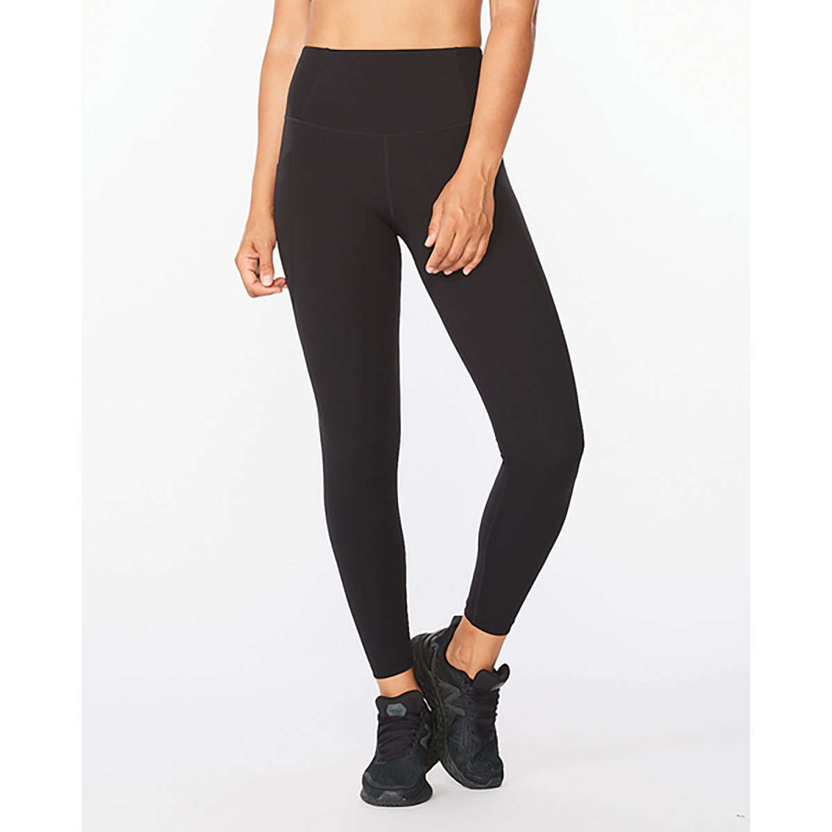 2XU Form Stash Hi-Rise Compression Hardloopbroek Lang Zwart/Wit Dames
