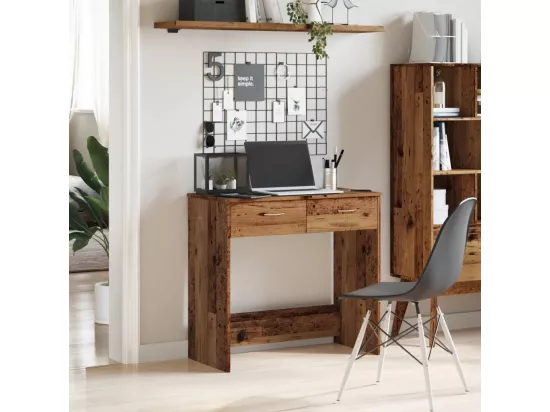 Bureau style vieux bois 80x40x75 cm bois d'ingénierie
