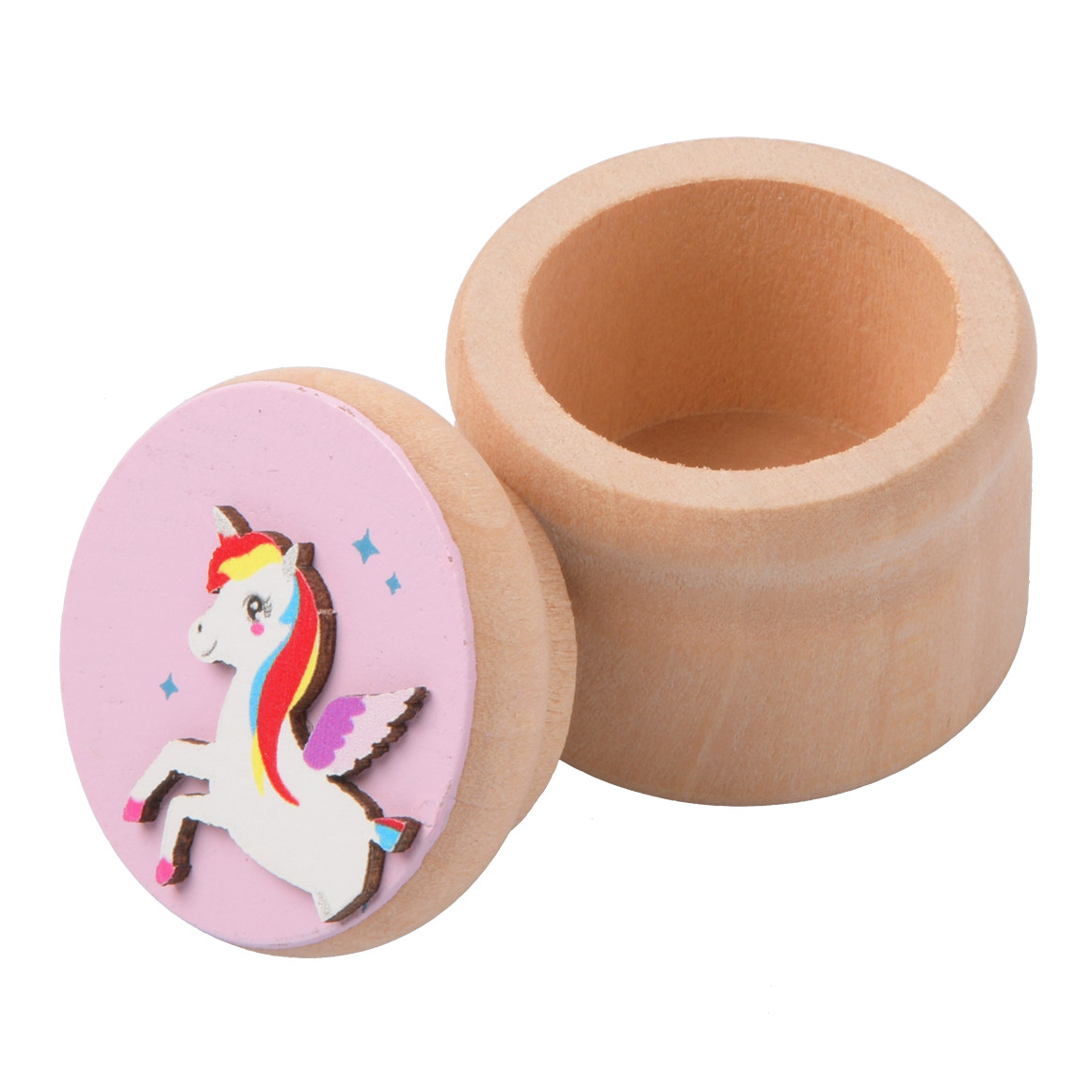 Topolino Milchzahndose Einhorn aus Holz rosa / natur