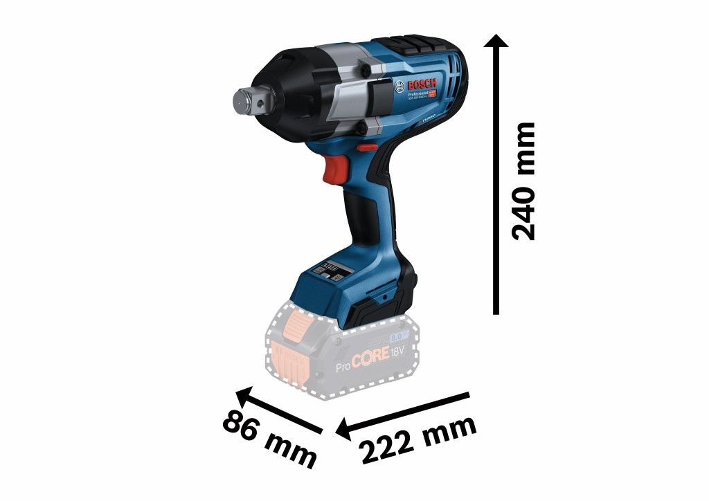 Bosch GDS 18V-1050 H Accu slagmoeraanzetter in L-Boxx - 06019J8503