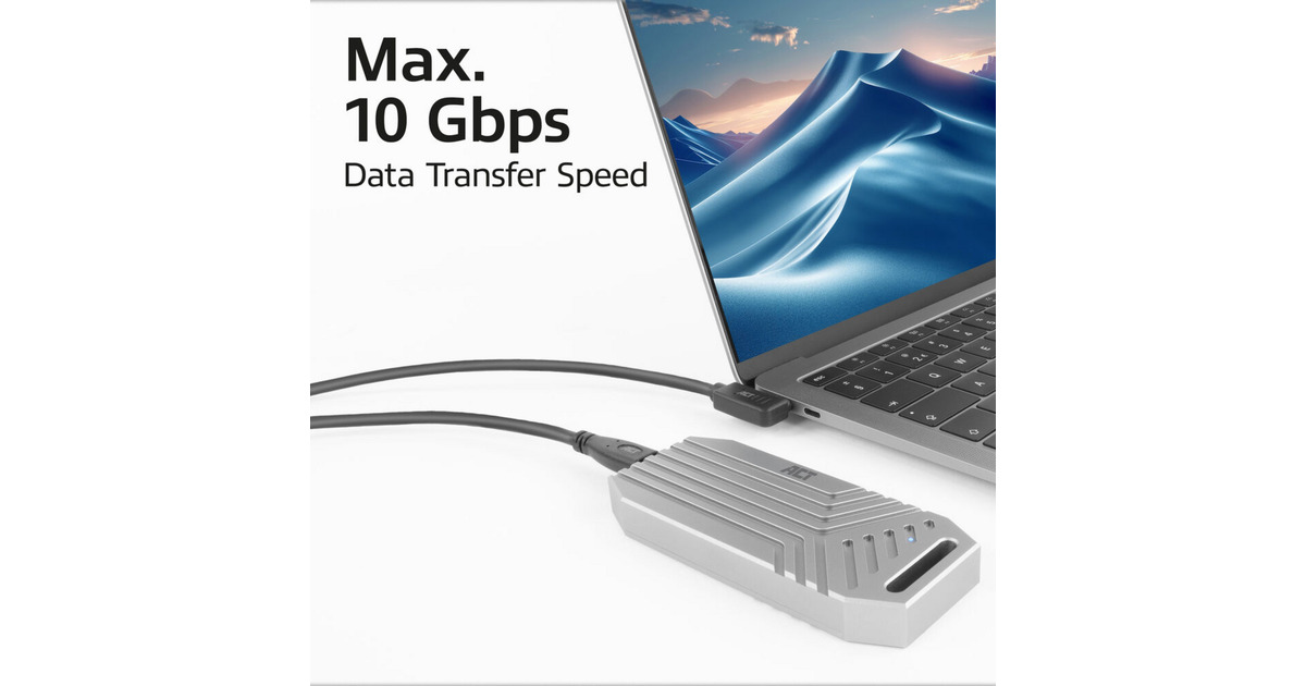 ACT ConnectivityUSB 3.2 USB-C (recht) naar USB-C (links/rechts haaks) kabel  (Zwart, 10 Gbit/s, 60W, 0,5 meter)