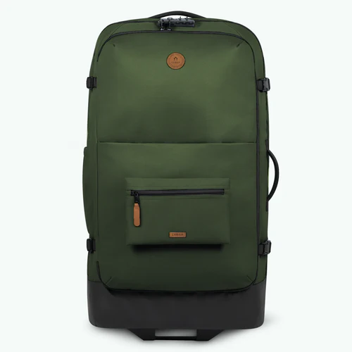 Valise souple 2 roues large Coromandel kaki