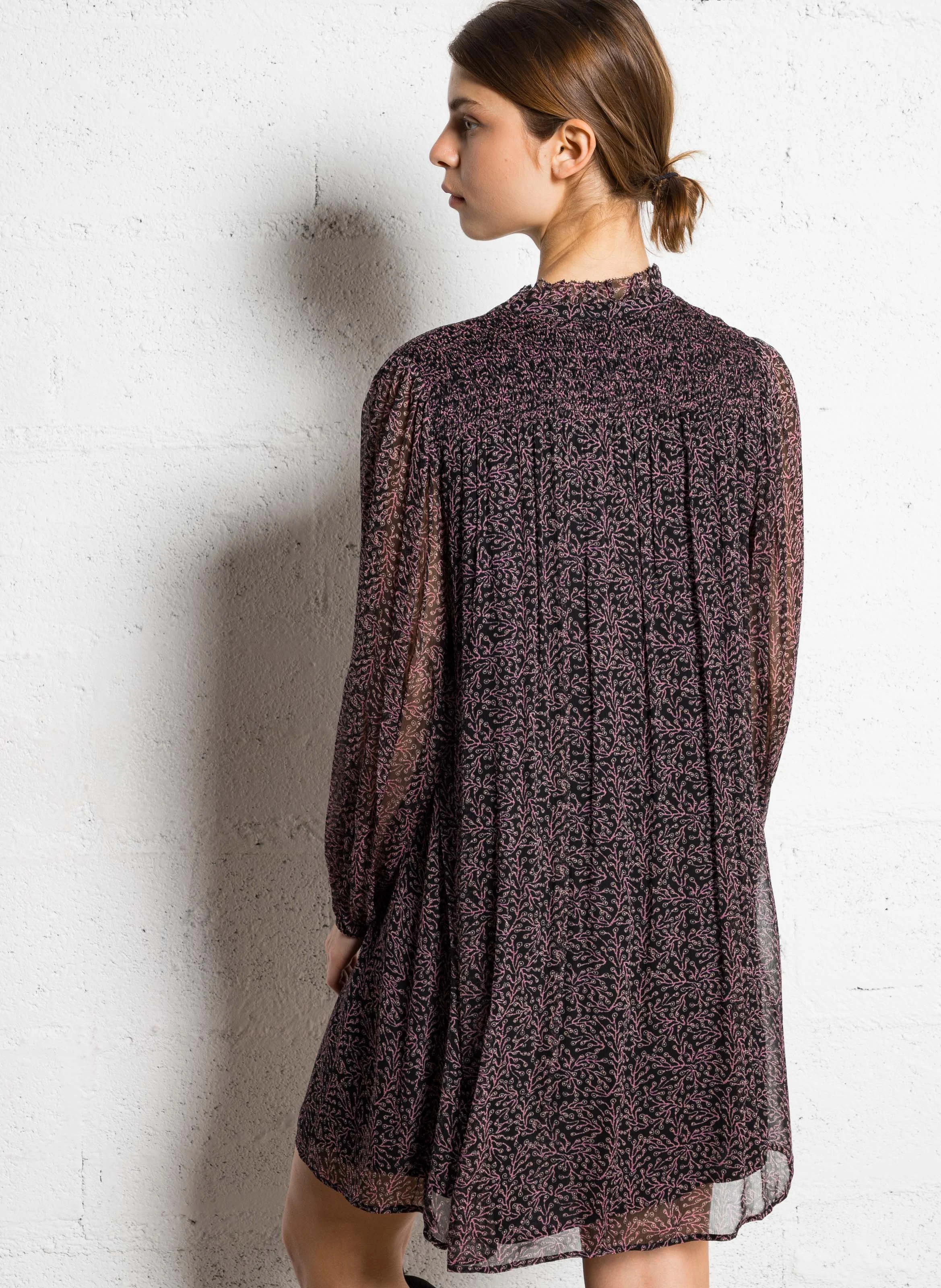 MYLENE - Robe ample fleurie| Rouge