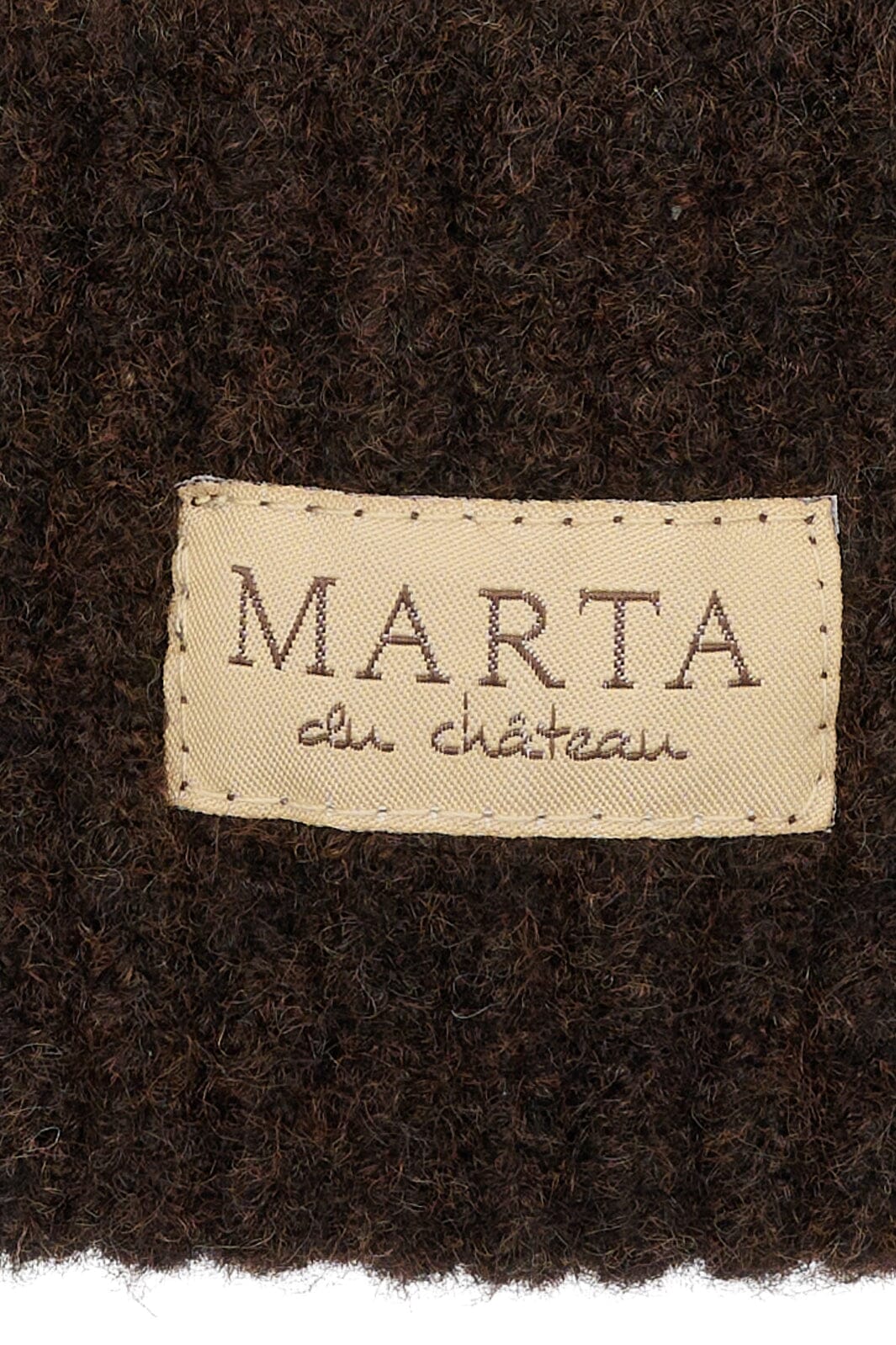 Marta Du Chateau Rib Beanie Hat 151512 brown