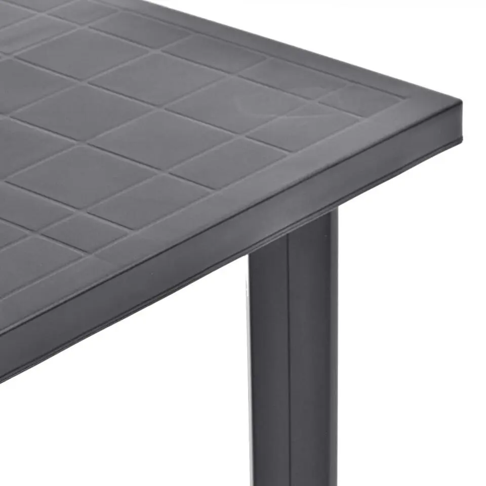 vidaXL - Tuintafel - Antraciet - Kunststof