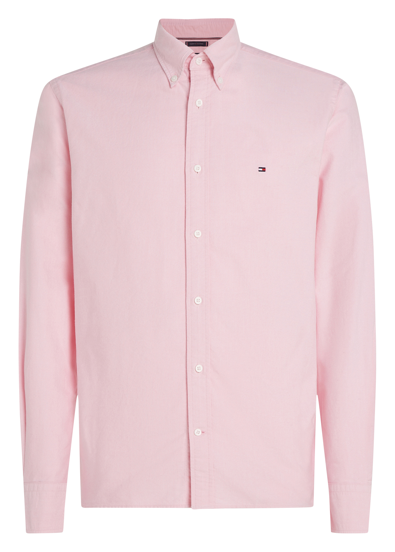 Chemise col américain en coton bio mélangé | Rose
