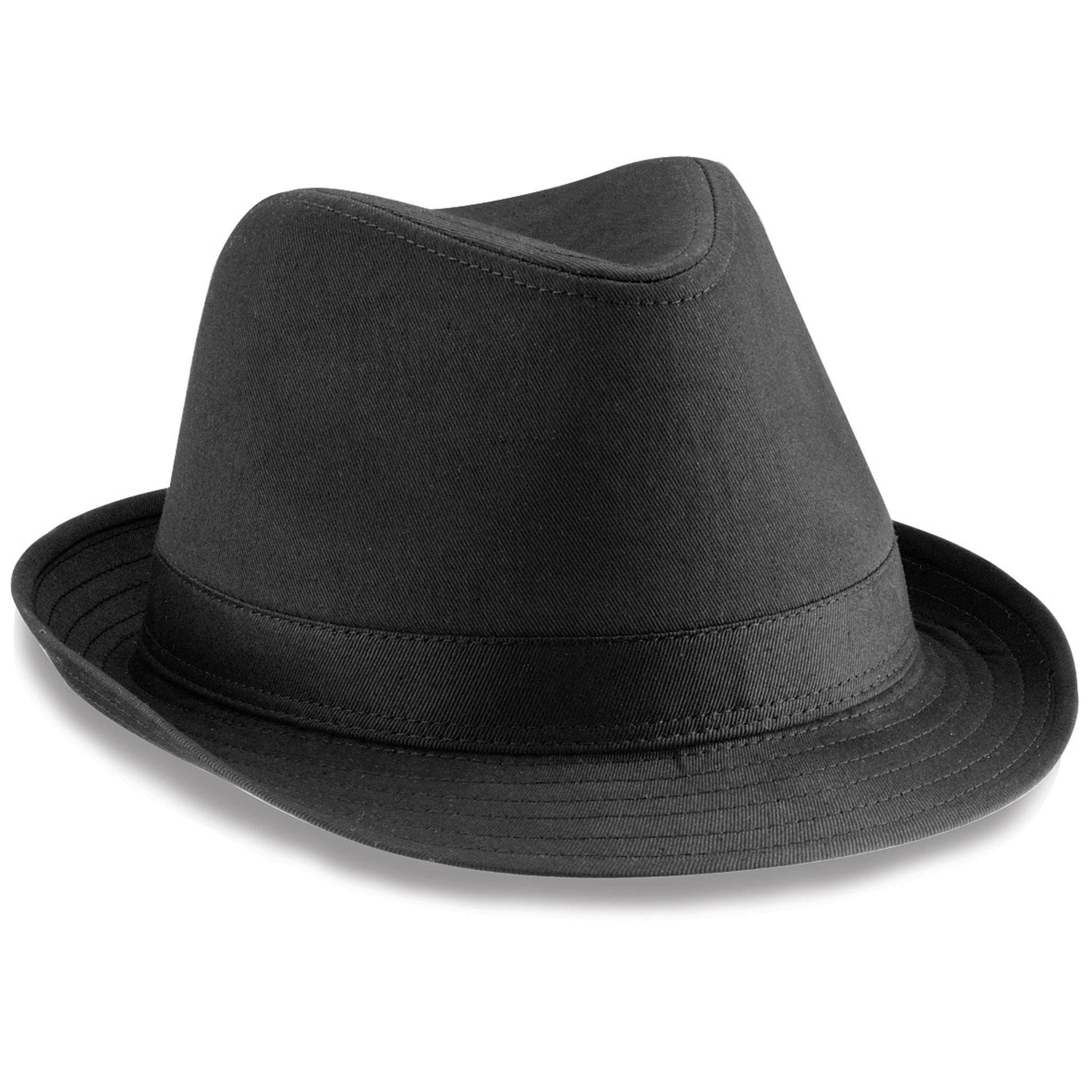 Beechfield B630 - Chapeau Fedora Élégant en Polyester et Coton