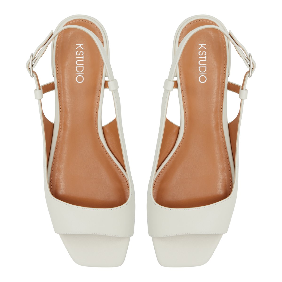 K STUDIO-Pank-Ballerine à bout ouvert - Talon bloc - Oss