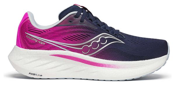 Chaussures Running Saucony Ride 18 Bleu/Rose Femme