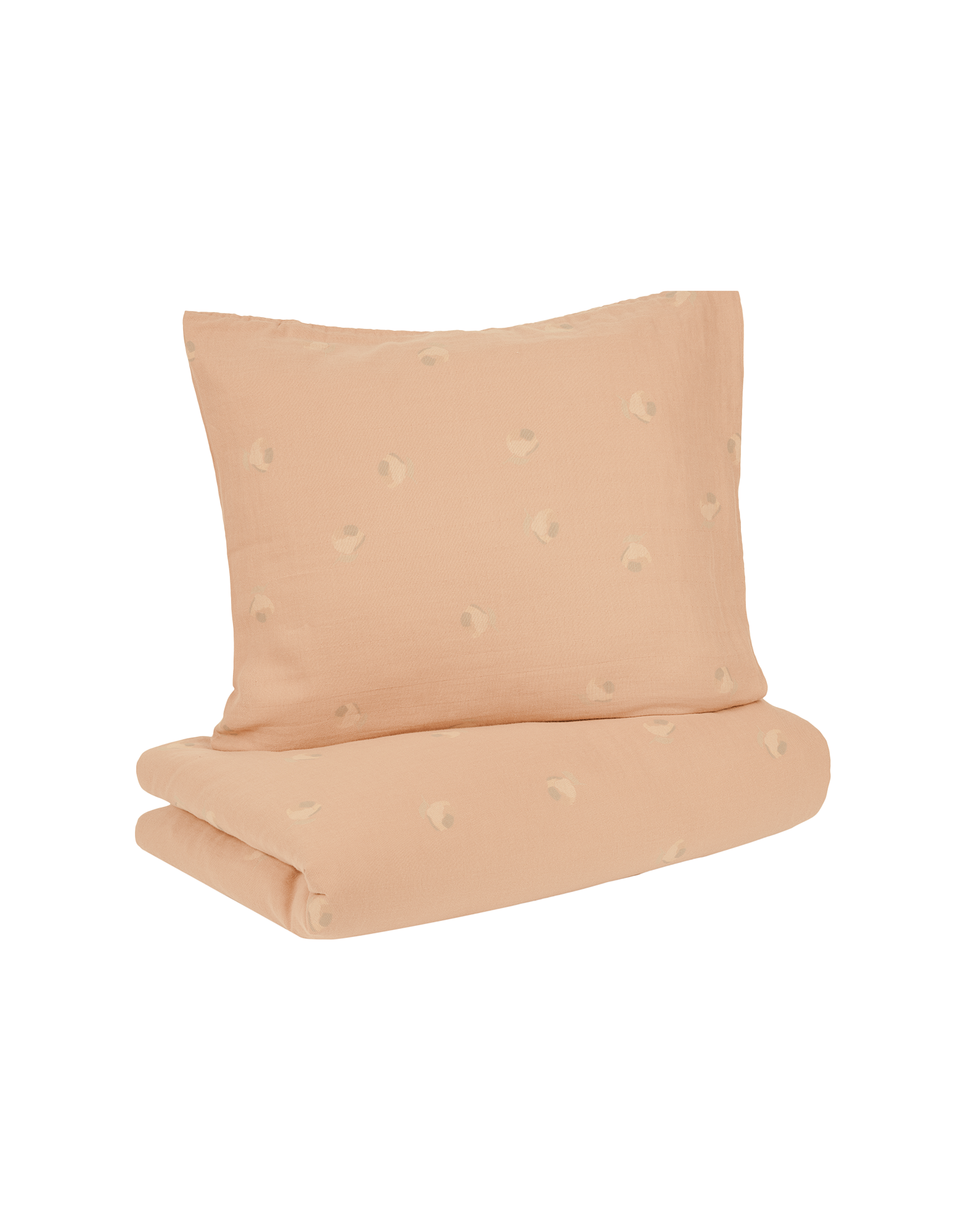 Parure de lit enfant wabi-sabi en double gaze de coton lavé | Rose
