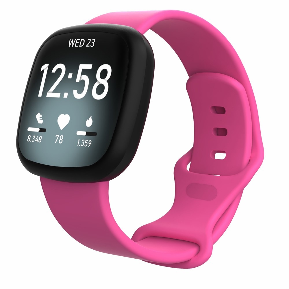 Fitbit Versa 4 / Versa 3 / Sense 2 / Sense Silikon Sport Armband (Gelenkumfang 160-200mm) - Pink