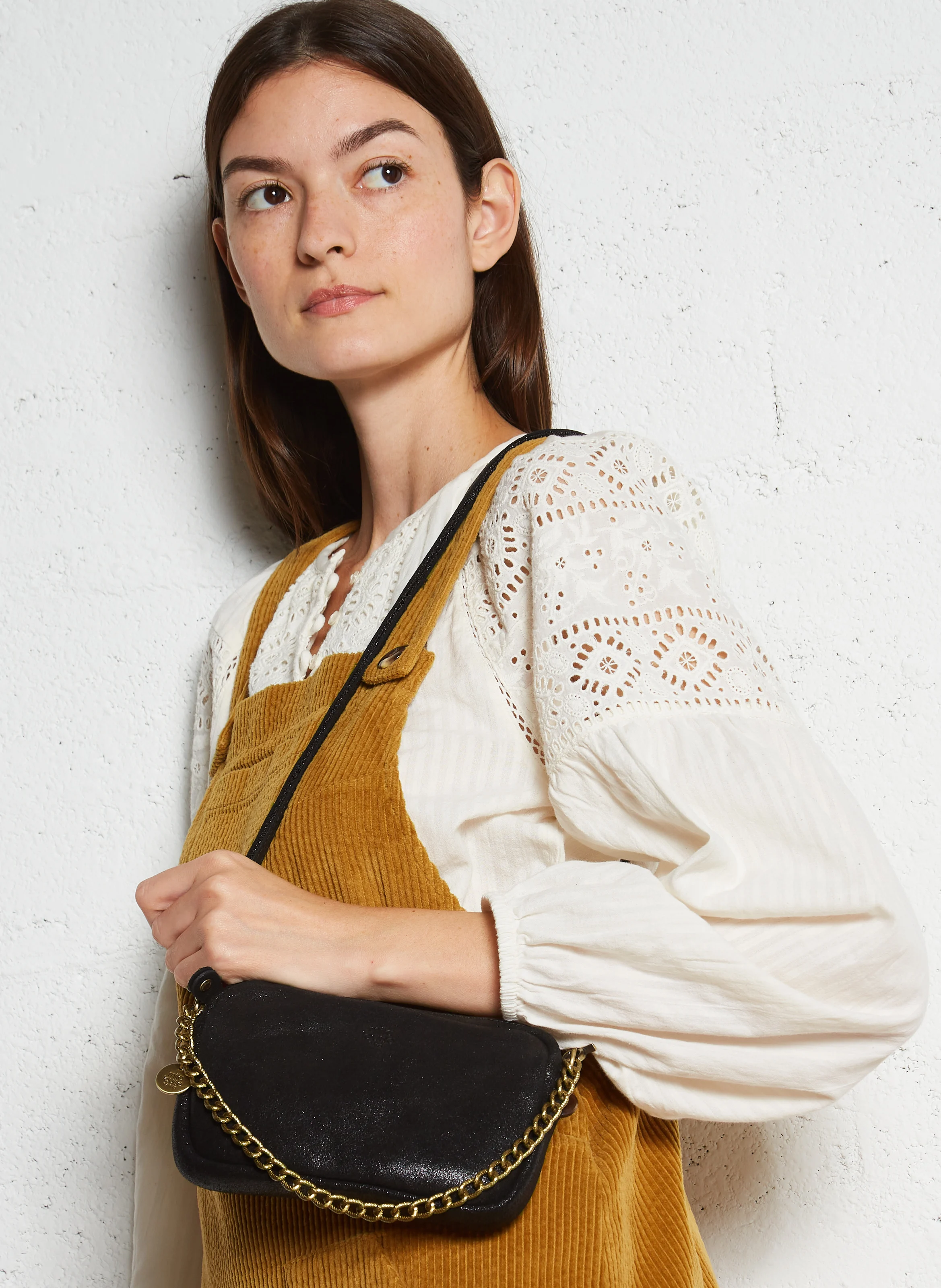 TROTTY - Sac bandoulière en cuir | Noir