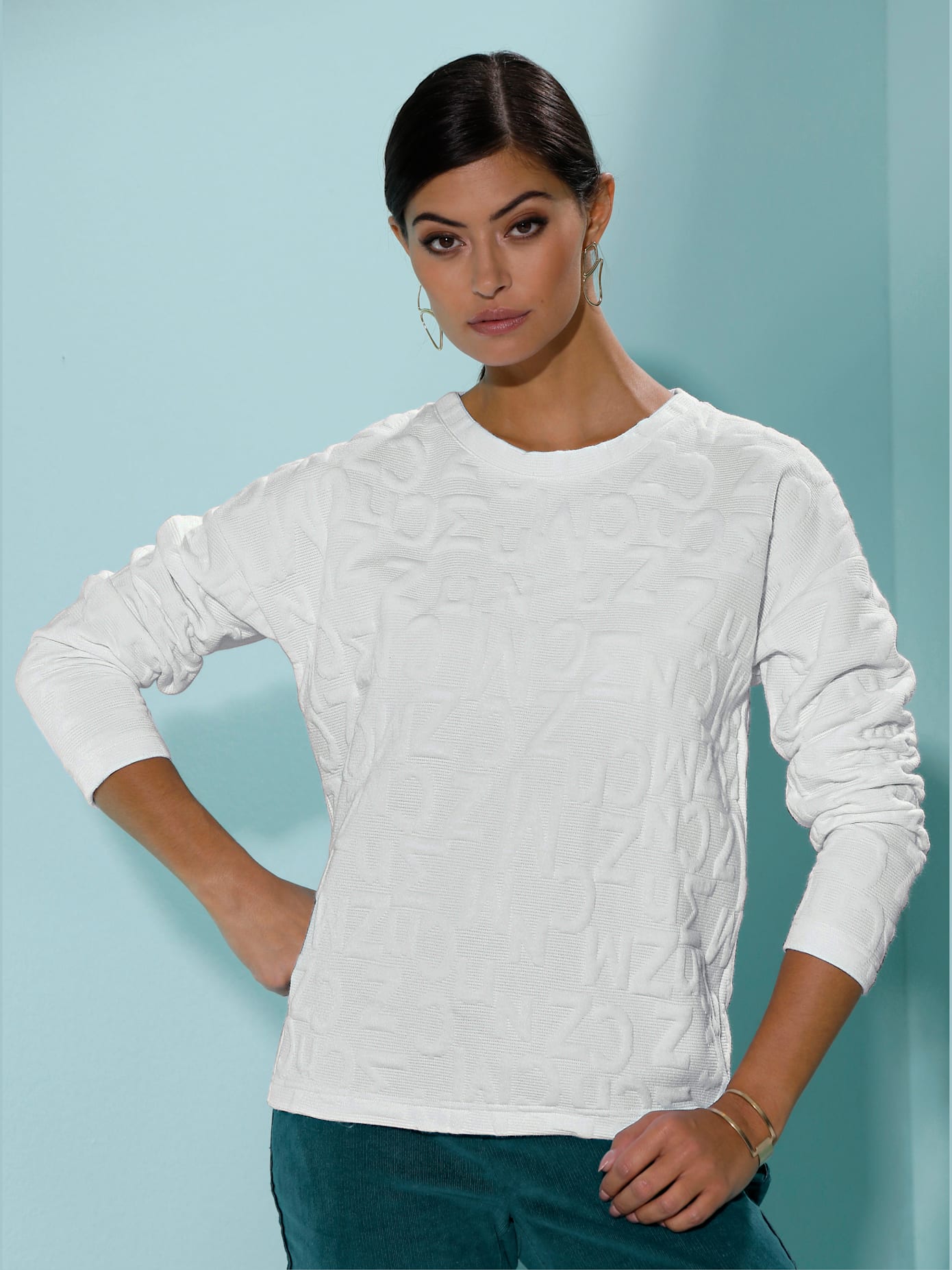 T-shirt motif jacquard