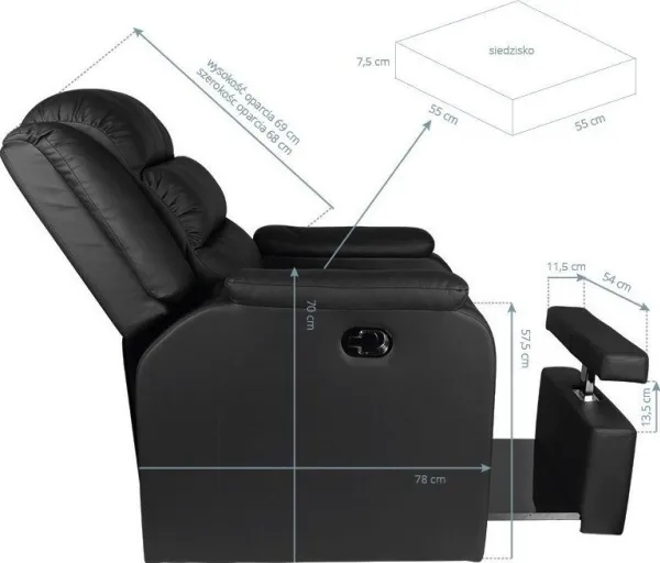 Activeshop HILTON Pedicure stol, sort
