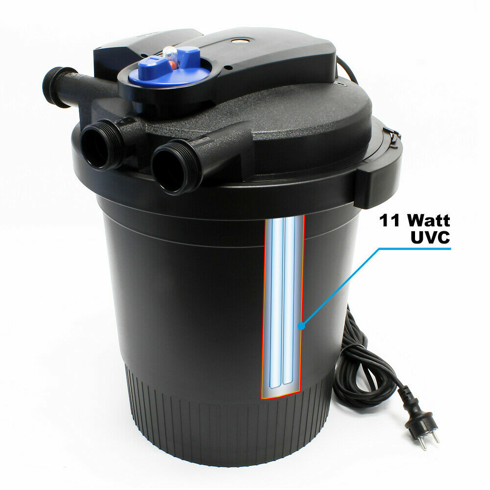 Filtre de bassin à pression uv 11 watts 12 000 litres nettoyage facile
