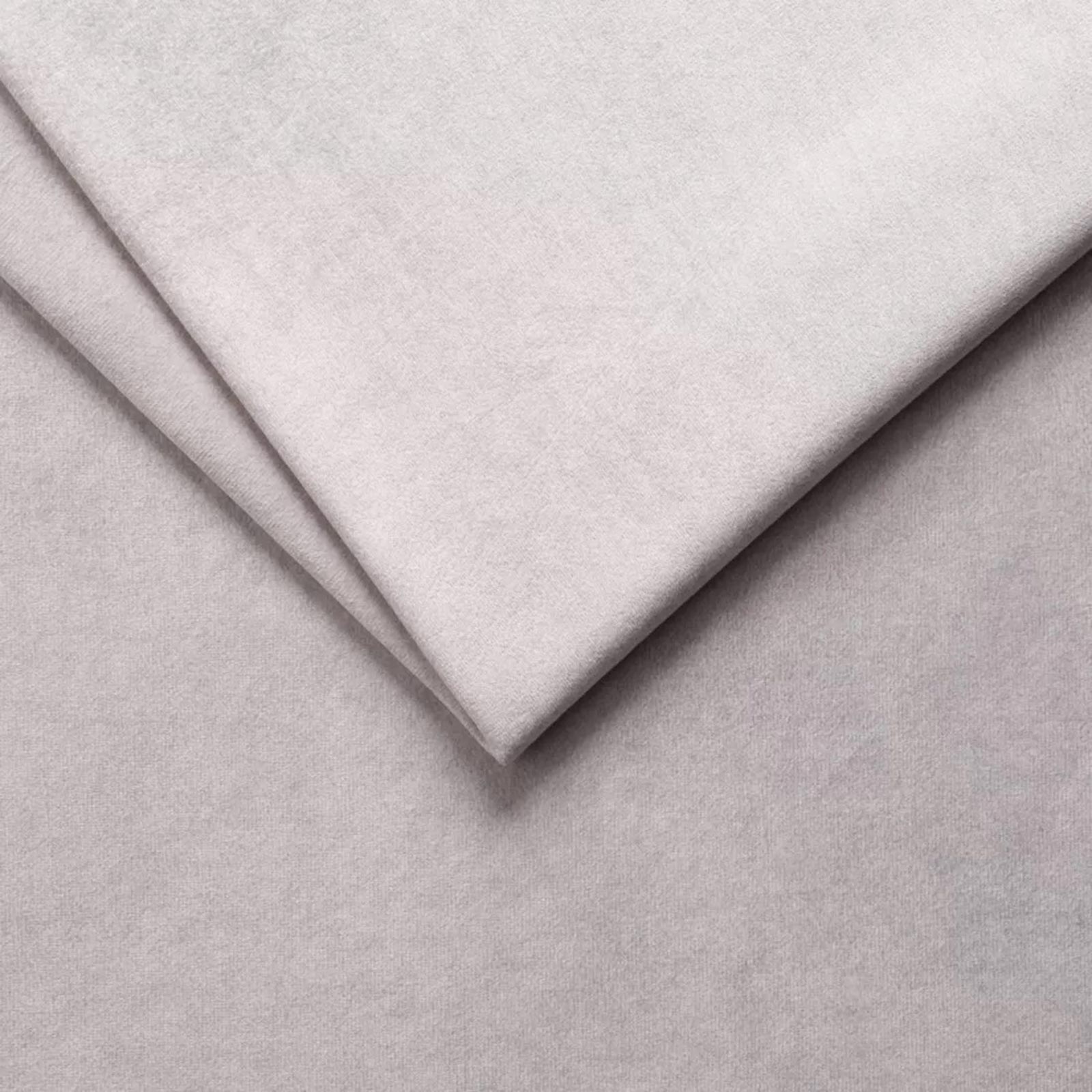 Ecksofa - silber - Samt - mit Liegefunktion - Recamiere rechts