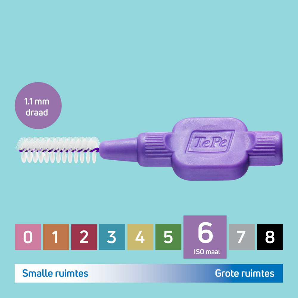 TePe Interdentale Ragers Original 1,1 mm Paars6 stuks