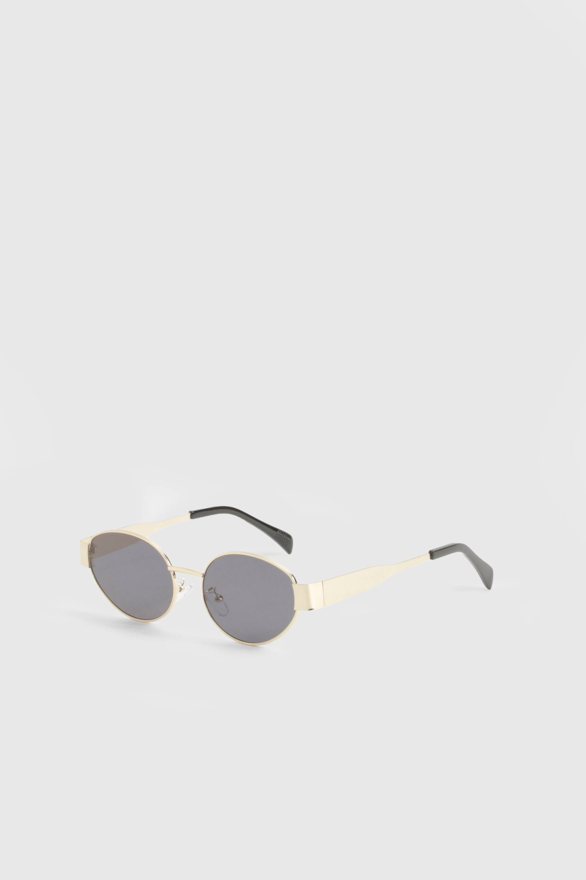 boohoo Lunettes de soleil rétro ovales en or