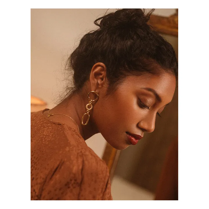 Louise Damas Boucles d'Oreilles Asymétriques Charlotte | Doré