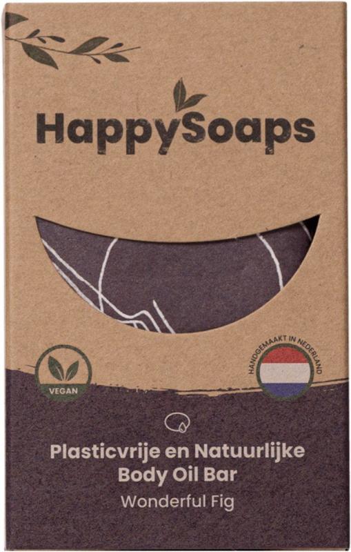 HappySoaps Body Oil Bar - Wonderful Fig 70 Gram